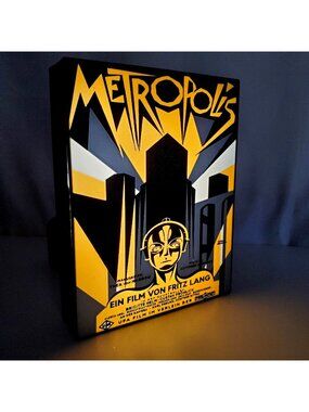 Metropolis (1927) Vintage Movie Poster Light Box - USB Powered LED Sign